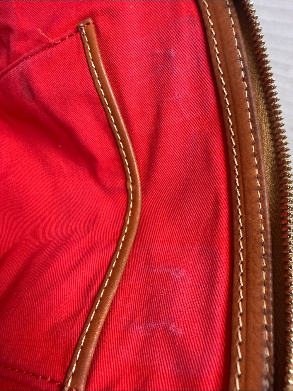Dooney & Bourke Pebble Grain Leather Dome Satchel Tan Brown Zip Bag - Picture 10 of 16
